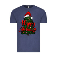 Vintage Denim happy holidays christmas tree Vintage Tee - RanaPortraitStore