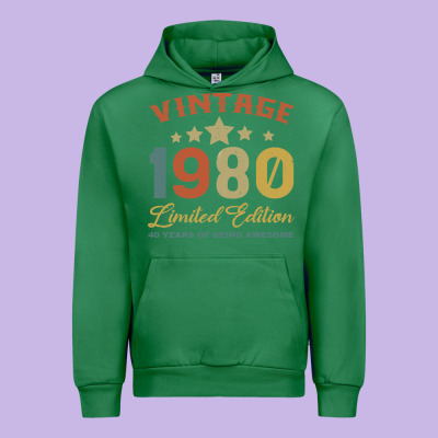 Vintage 1980 Clothes 40 Years Old Retro 40th Birthday Urban Hoodie Designed By Bettercallsaul
