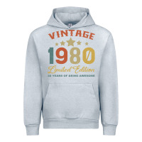 Heather Grey Vintage 1980 Clothes 40 Years Old Retro 40th Birthday Urban Hoodie - Bettercallsaul