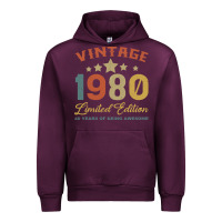 Mauve Wine Vintage 1980 Clothes 40 Years Old Retro 40th Birthday Urban Hoodie - Bettercallsaul