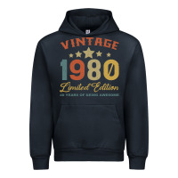 Navy Vintage 1980 Clothes 40 Years Old Retro 40th Birthday Urban Hoodie - Bettercallsaul