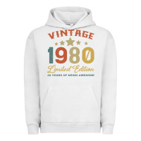 Pigment Lunar Rock Vintage 1980 Clothes 40 Years Old Retro 40th Birthday Urban Hoodie - Bettercallsaul