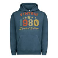 Pigment Midnight Navy Vintage 1980 Clothes 40 Years Old Retro 40th Birthday Urban Hoodie - Bettercallsaul