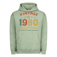 Pigment Oil Green Vintage 1980 Clothes 40 Years Old Retro 40th Birthday Urban Hoodie - Bettercallsaul