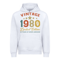 White Vintage 1980 Clothes 40 Years Old Retro 40th Birthday Urban Hoodie - Bettercallsaul