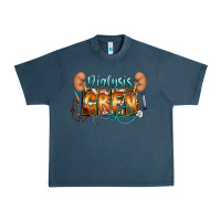 Midnight Navy dialysis crew Urban Heavy Tee - CowhideDigitalArt
