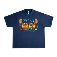 Navy dialysis crew Urban Heavy Tee - CowhideDigitalArt