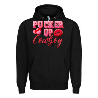 Black pucker up cowboy Zipper Hoodie - AdoDesignShop