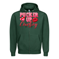 Sports Green pucker up cowboy Zipper Hoodie - AdoDesignShop