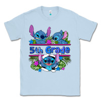 Dusty Blue preview flower stitch 5th grade Classic Tee - AdoDesignShop