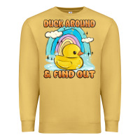 Antique Gold duck around and find out Premium Sweatshirt - MaliasSmallBusiness