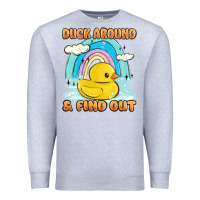 Heather Grey duck around and find out Premium Sweatshirt - MaliasSmallBusiness