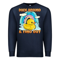 Navy duck around and find out Premium Sweatshirt - MaliasSmallBusiness