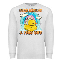 Oatmeal Heather duck around and find out Premium Sweatshirt - MaliasSmallBusiness