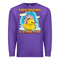 Purple duck around and find out Premium Sweatshirt - MaliasSmallBusiness