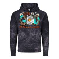 Cloud Black with god all things are possible daisy Vintage Hoodie - Zillion Design Studio