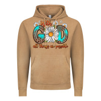 Vintage Camel with god all things are possible daisy Vintage Hoodie - Zillion Design Studio