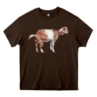Chocolate Brown Nubian Goat Heavy Core Tee - LillyAllenDesigns