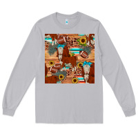 Moon Dust football hereford sunflower seamless pattern Long Sleeve Tee - JahusDesignShop