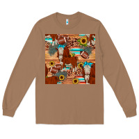 Toasted Coconut football hereford sunflower seamless pattern Long Sleeve Tee - JahusDesignShop