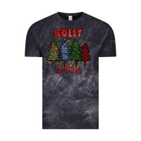 Cloud Black holly jolly Christmas trees Vintage Tee - RanaPortraitStore