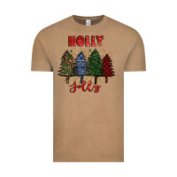 Vintage Coffee holly jolly Christmas trees Vintage Tee - RanaPortraitStore