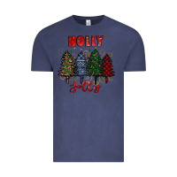 Vintage Denim holly jolly Christmas trees Vintage Tee - RanaPortraitStore