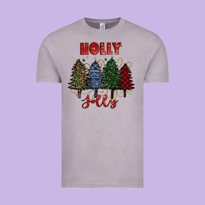 Holly Jolly Christmas Trees Vintage Tee Designed By Ranaportraitstore