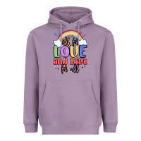 Lavender all for love and love for all Heavyweight Hoodie - MaliasSmallBusiness