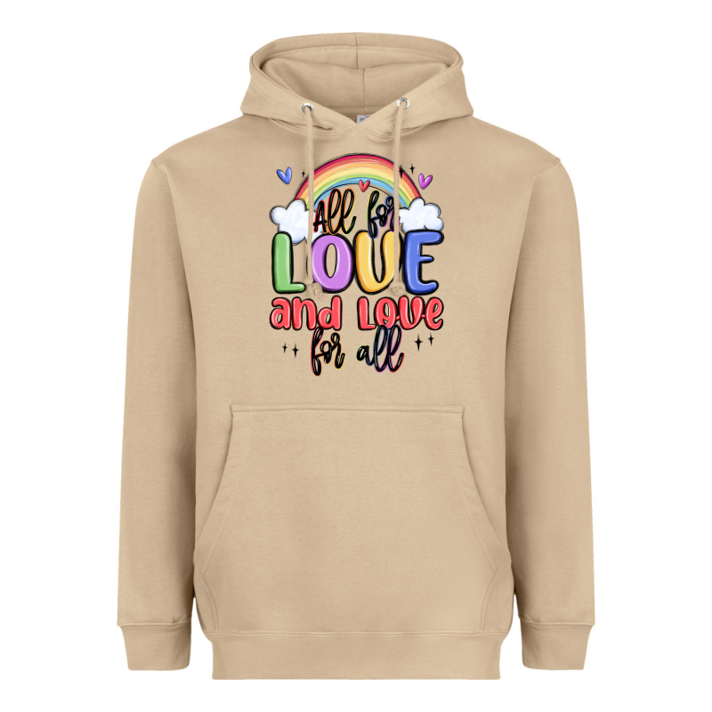 All For Love And Love For All Heavyweight Hoodie by MaliasSmallBusiness | Teevron