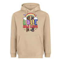 Mushroom all for love and love for all Heavyweight Hoodie - MaliasSmallBusiness