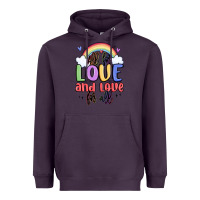 Plum all for love and love for all Heavyweight Hoodie - MaliasSmallBusiness