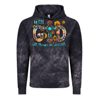 Cloud Black with god all things are possible cross Vintage Hoodie - Zillion Design Studio