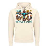 Vintage Artic with god all things are possible cross Vintage Hoodie - Zillion Design Studio