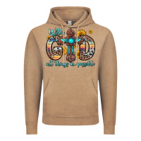 Vintage Coffee with god all things are possible cross Vintage Hoodie - Zillion Design Studio