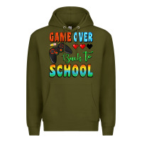 Army Green game over back to school Premium Hoodie - BundleAndBundleShop