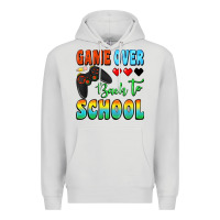 Dove Grey game over back to school Premium Hoodie - BundleAndBundleShop