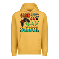 Mustard game over back to school Premium Hoodie - BundleAndBundleShop