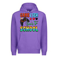 Purple game over back to school Premium Hoodie - BundleAndBundleShop