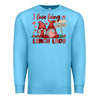Ocean Blue i love being a lunch lady Premium Sweatshirt - MaliasSmallBusiness