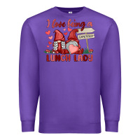 Purple i love being a lunch lady Premium Sweatshirt - MaliasSmallBusiness