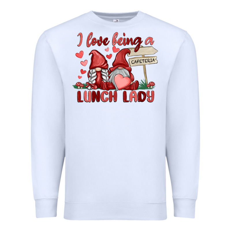 I Love Being A Lunch Lady Premium Sweatshirt by MaliasSmallBusiness | Teevron