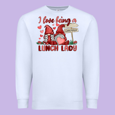 I Love Being A Lunch Lady Premium Sweatshirt Designed By Maliassmallbusiness