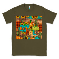 Army Green hello fall pumpkin Classic Tee - JahusDesignShop