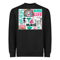 Black nurse life Heavyweight Sweatshirt - Zillion Design Studio