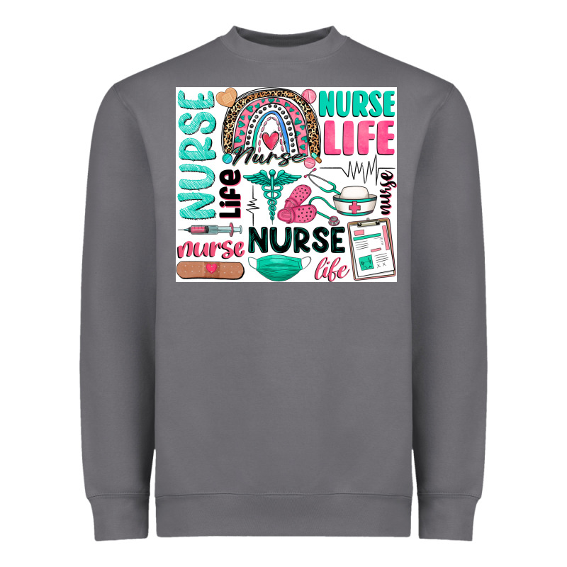 Nurse Life Heavyweight Sweatshirt by Zillion Design Studio | Teevron