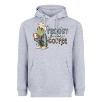 Heather Grey froggy before coffee Heavyweight Hoodie - MaliasSmallBusiness
