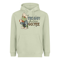 Matcha froggy before coffee Heavyweight Hoodie - MaliasSmallBusiness