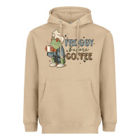 Mushroom froggy before coffee Heavyweight Hoodie - MaliasSmallBusiness