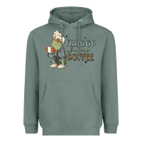 Sage froggy before coffee Heavyweight Hoodie - MaliasSmallBusiness
